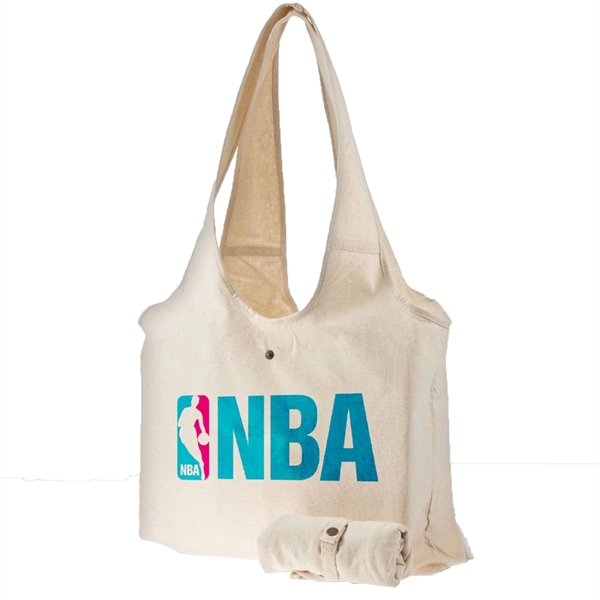 Travel Sling Cotton Canvas Tote Bag 9 oz. Fold-able Carrybag - Travel Sling Cotton Canvas Tote Bag 9 oz. Fold-able Carrybag - Image 1 of 1