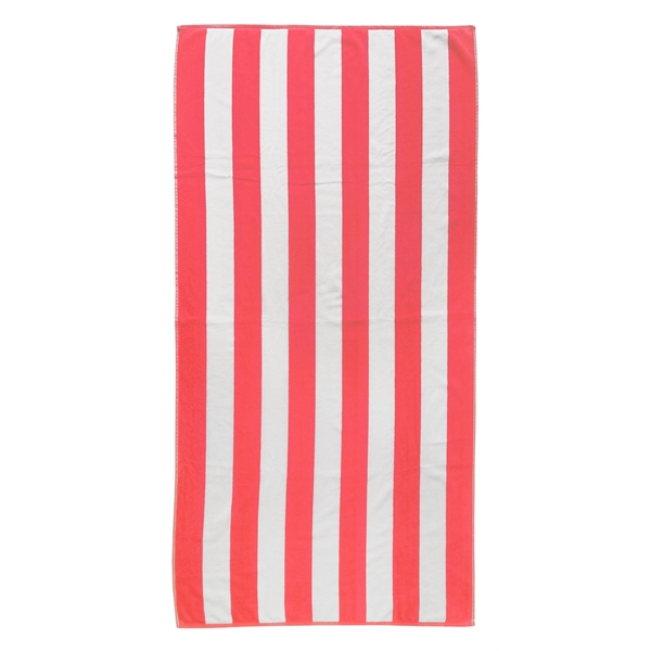 35x70 Terry Velour Cabana Stripe Beach Towels 18.75 LB/Dz - 35x70 Terry Velour Cabana Stripe Beach Towels 18.75 LB/Dz - Image 1 of 8