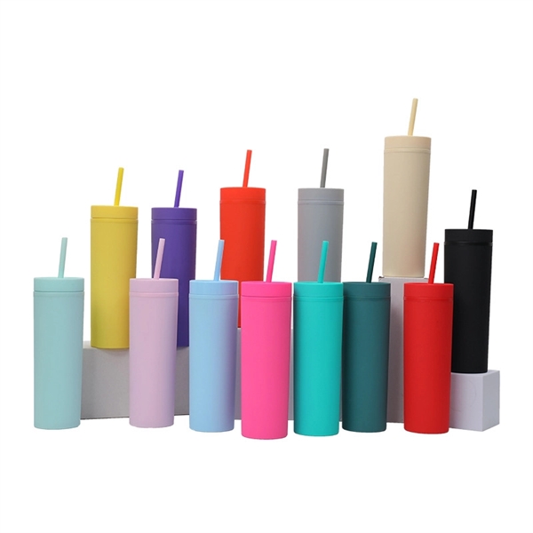 16 oz Double Wall Skinny Tumbler - 16 oz Double Wall Skinny Tumbler - Image 0 of 4