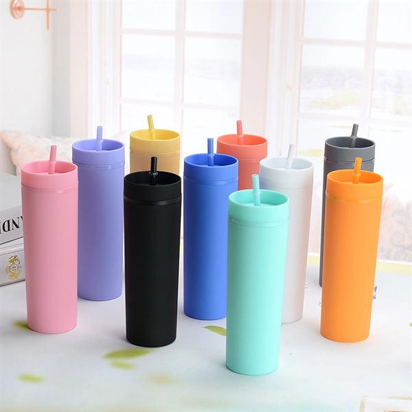 16 oz Double Wall Skinny Tumbler - 16 oz Double Wall Skinny Tumbler - Image 1 of 4