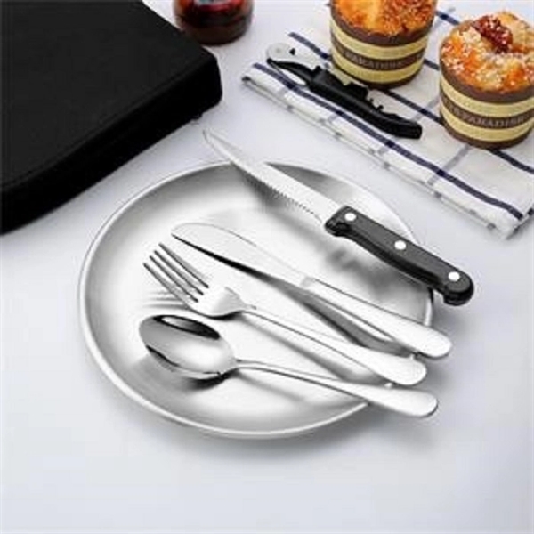 Stainless Steel Portable Utensil Cutlery Set - Stainless Steel Portable Utensil Cutlery Set - Image 1 of 6