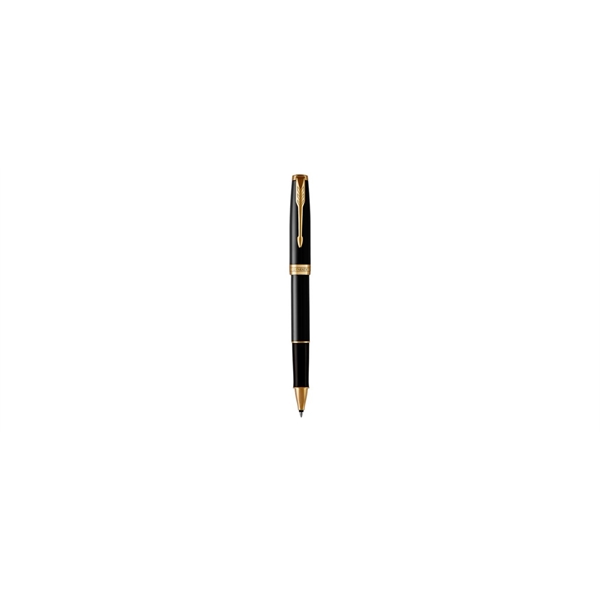 Parker Sonnet Lacquered Black Rollerball Pen With Gold Trim - Parker Sonnet Lacquered Black Rollerball Pen With Gold Trim - Image 1 of 1