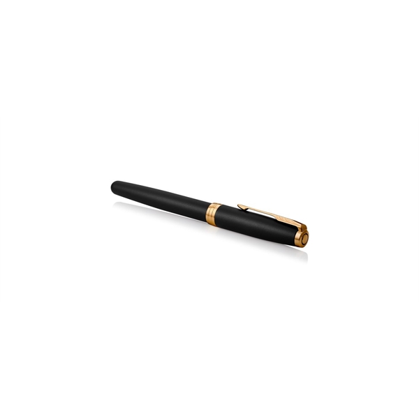 Sonnet Matte Lacquered Black Rollerball Pen With Gold Trim - Sonnet Matte Lacquered Black Rollerball Pen With Gold Trim - Image 1 of 3