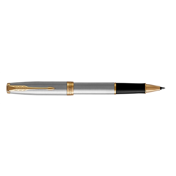 Parker Sonnet Stainless Steel Rollerball Pen/ Gold Trim - Parker Sonnet Stainless Steel Rollerball Pen/ Gold Trim - Image 0 of 2