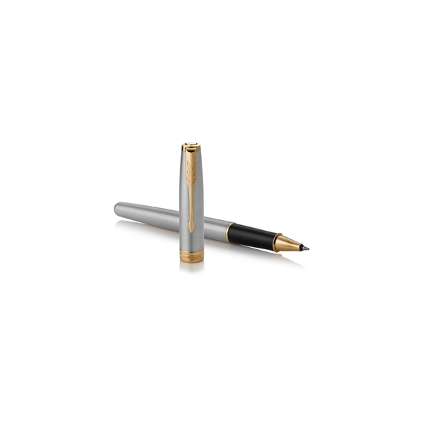 Parker Sonnet Stainless Steel Rollerball Pen/ Gold Trim - Parker Sonnet Stainless Steel Rollerball Pen/ Gold Trim - Image 2 of 2