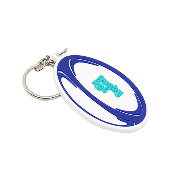 Personalized Oval PVC Keychain - Personalized Oval PVC Keychain - Image 0 of 2