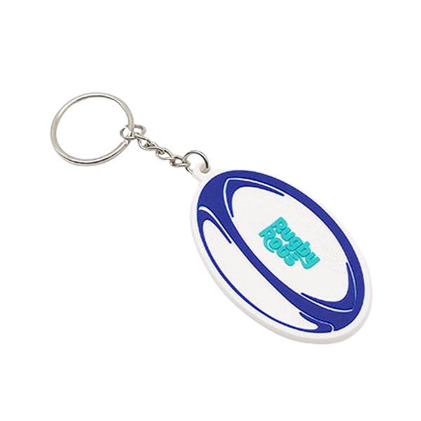 Personalized Oval PVC Keychain - Personalized Oval PVC Keychain - Image 2 of 2