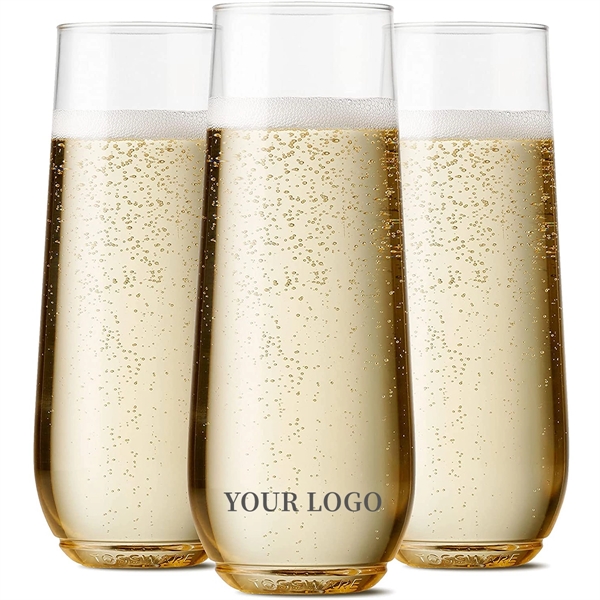 Reusable Stemless Plastic Champagne Flutes - Reusable Stemless Plastic Champagne Flutes - Image 0 of 4