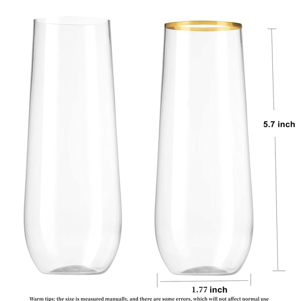 Reusable Stemless Plastic Champagne Flutes - Reusable Stemless Plastic Champagne Flutes - Image 2 of 4
