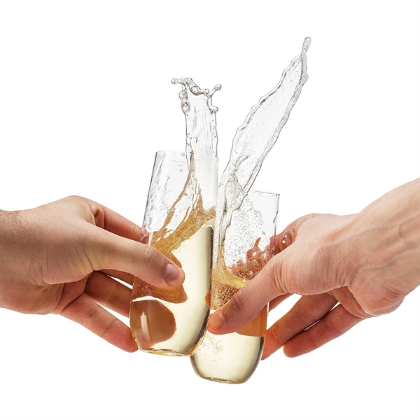 Reusable Stemless Plastic Champagne Flutes - Reusable Stemless Plastic Champagne Flutes - Image 3 of 4