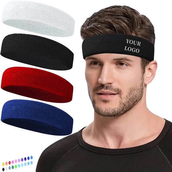 Unisex Sports Cotton Sweatband - Unisex Sports Cotton Sweatband - Image 0 of 3