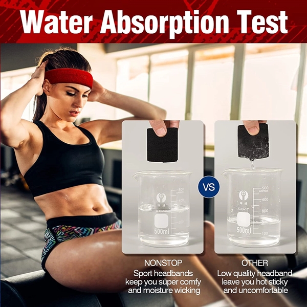 Unisex Sports Cotton Sweatband - Unisex Sports Cotton Sweatband - Image 2 of 3