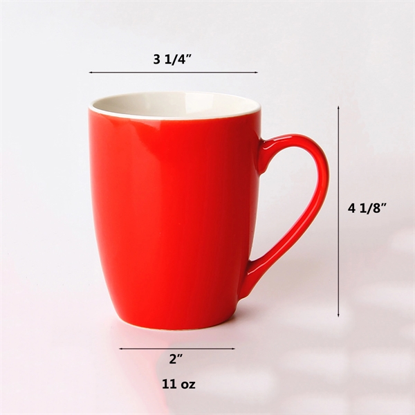 11 Ounce Glossy Ceramic Mug - 11 Ounce Glossy Ceramic Mug - Image 2 of 2