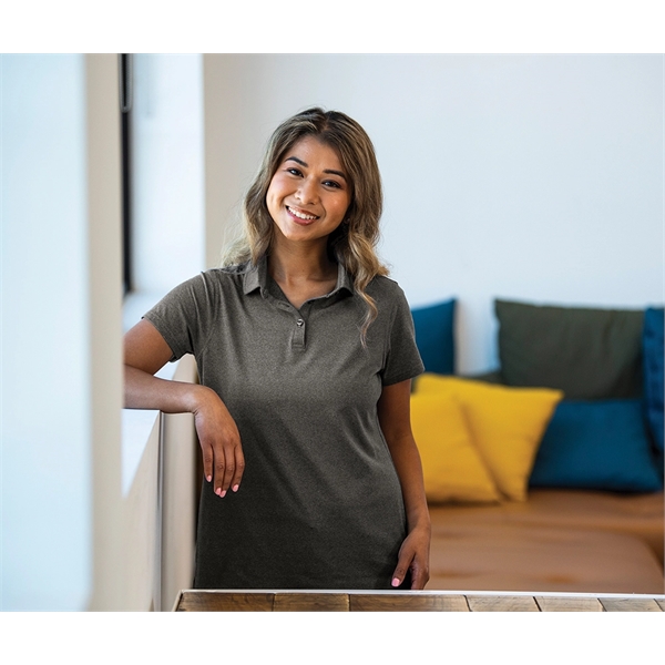 Women's Heathered Eco-Logic Stretch Polo - Women's Heathered Eco-Logic Stretch Polo - Image 11 of 21