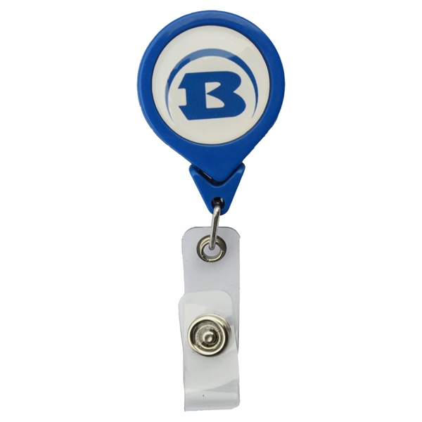 Large No Twist Tear-Drop Badge Reel w/ 360 Swivel Bulldog Cl - Large No Twist Tear-Drop Badge Reel w/ 360 Swivel Bulldog Cl - Image 4 of 6