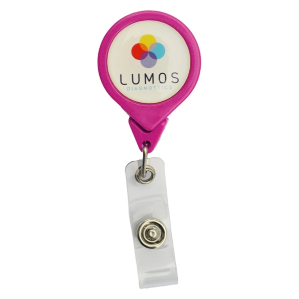 Large No Twist Tear-Drop Badge Reel w/ 360 Swivel Bulldog Cl - Large No Twist Tear-Drop Badge Reel w/ 360 Swivel Bulldog Cl - Image 5 of 6