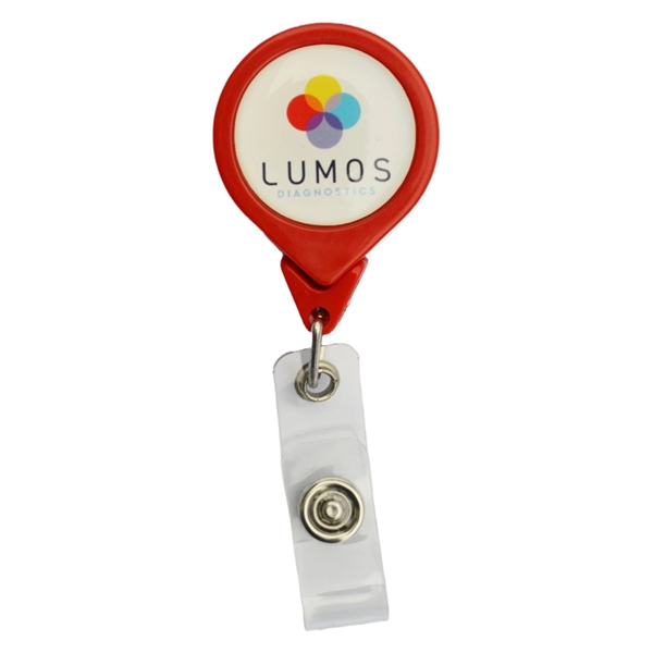 Large No Twist Tear-Drop Badge Reel w/ 360 Swivel Bulldog Cl - Large No Twist Tear-Drop Badge Reel w/ 360 Swivel Bulldog Cl - Image 6 of 6