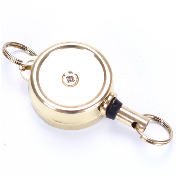 Metal Zinc Alloy Round Badge Reel w/ Keyring - Metal Zinc Alloy Round Badge Reel w/ Keyring - Image 3 of 7