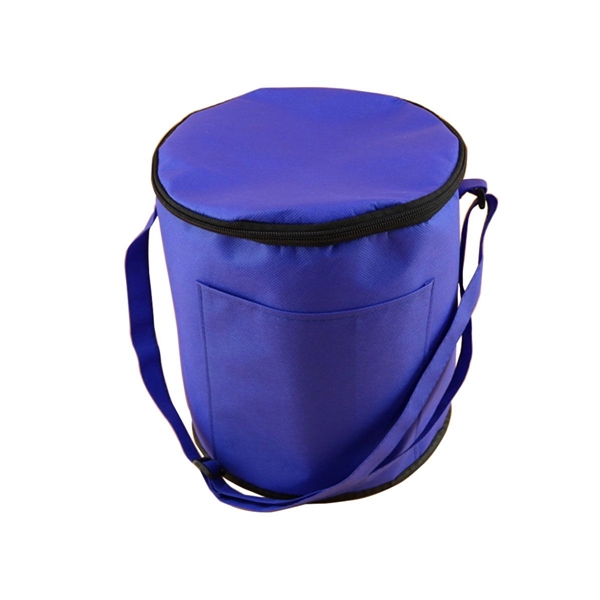 Non-Woven Round Cooler Bag - Non-Woven Round Cooler Bag - Image 3 of 5