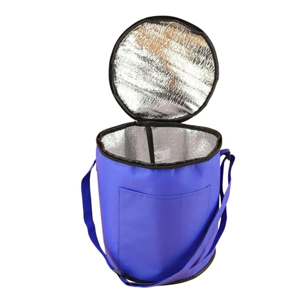 Non-Woven Round Cooler Bag - Non-Woven Round Cooler Bag - Image 4 of 5