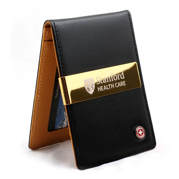 Premium 24K Gold Money Clip Leater Wallet Corporate Gift - Premium 24K Gold Money Clip Leater Wallet Corporate Gift - Image 1 of 5
