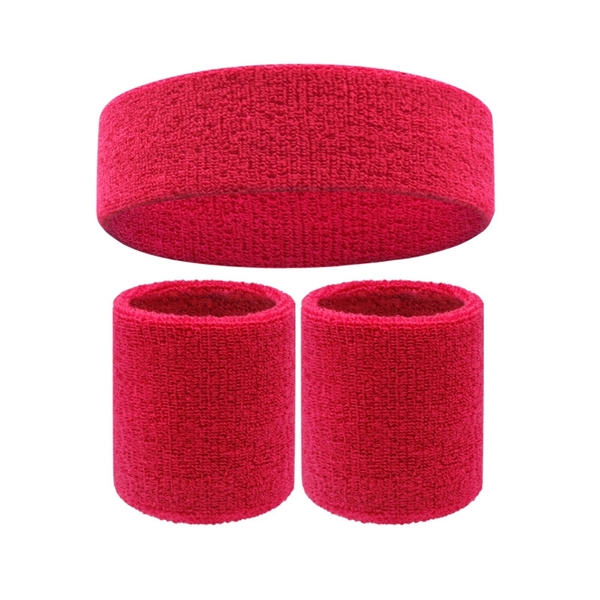 Sweatband Sports Headband Wristband Set - Sweatband Sports Headband Wristband Set - Image 2 of 18