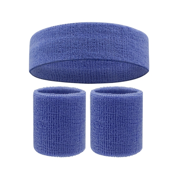 Sweatband Sports Headband Wristband Set - Sweatband Sports Headband Wristband Set - Image 5 of 18