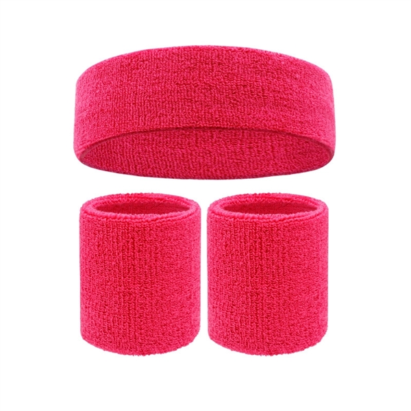 Sweatband Sports Headband Wristband Set - Sweatband Sports Headband Wristband Set - Image 6 of 18