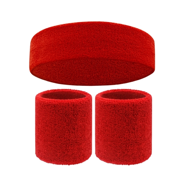 Sweatband Sports Headband Wristband Set - Sweatband Sports Headband Wristband Set - Image 8 of 18