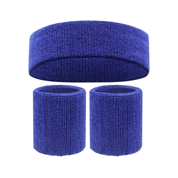Sweatband Sports Headband Wristband Set - Sweatband Sports Headband Wristband Set - Image 9 of 18