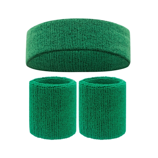 Sweatband Sports Headband Wristband Set - Sweatband Sports Headband Wristband Set - Image 11 of 18