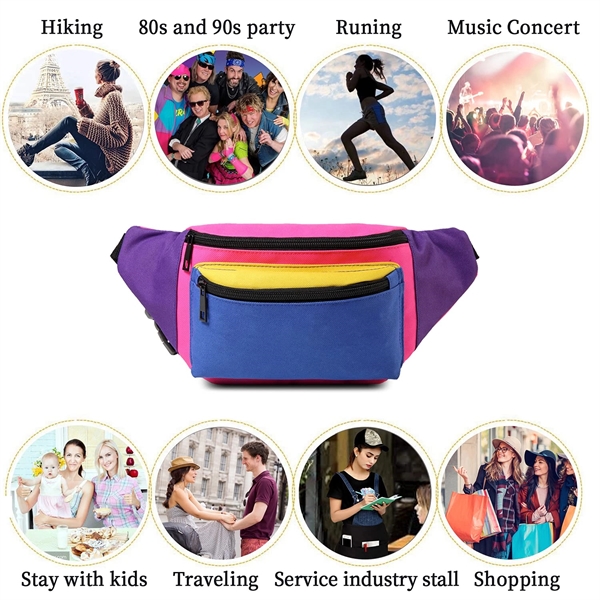 Neon Waist Fanny Pack For 80S Costumes - Neon Waist Fanny Pack For 80S Costumes - Image 5 of 8