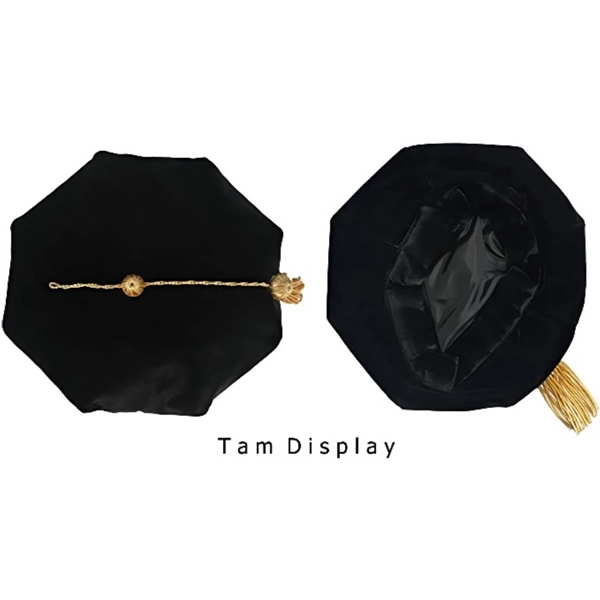 Doctoral Graduation Gown, Hood and Tam 8 Sided - Doctoral Graduation Gown, Hood and Tam 8 Sided - Image 9 of 9