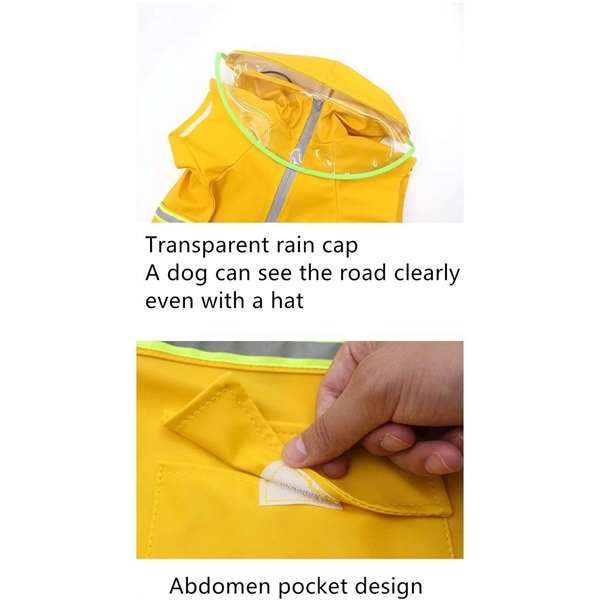 Raincoats for Large Dogs with Reflective Strip Rain - Raincoats for Large Dogs with Reflective Strip Rain - Image 4 of 4