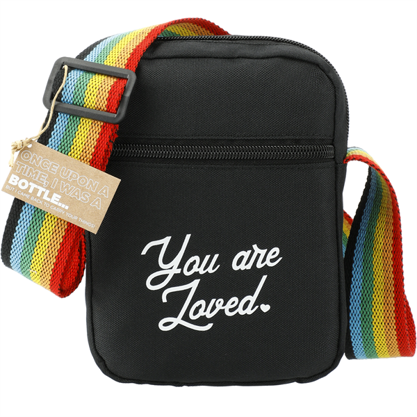 Rainbow RPET Crossbody Tote - Rainbow RPET Crossbody Tote - Image 0 of 1