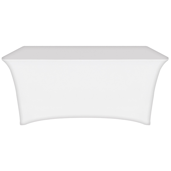 6' Customized Open Back Stretch Style Table Cover - 6' Customized Open Back Stretch Style Table Cover - Image 2 of 10