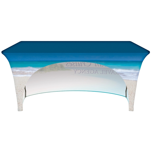 6' Customized Open Back Stretch Style Table Cover - 6' Customized Open Back Stretch Style Table Cover - Image 3 of 10