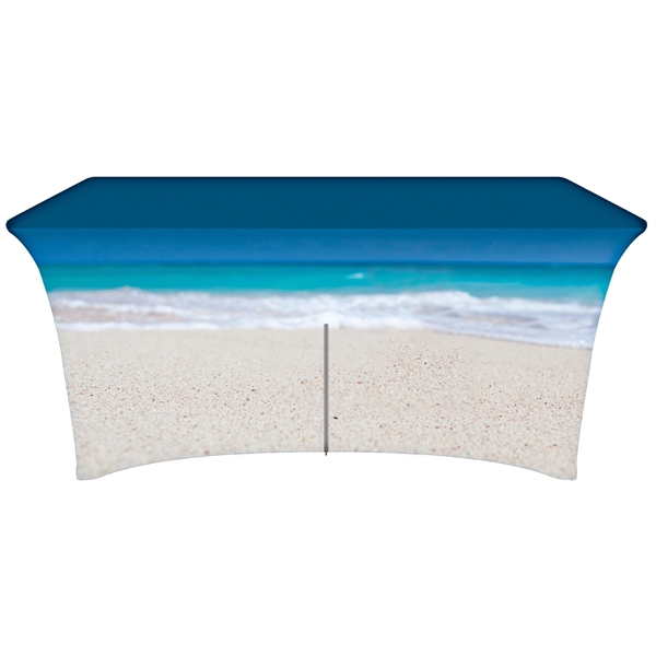 6' Customized Zipper Back Stretch Style Table Cover - 6' Customized Zipper Back Stretch Style Table Cover - Image 3 of 10