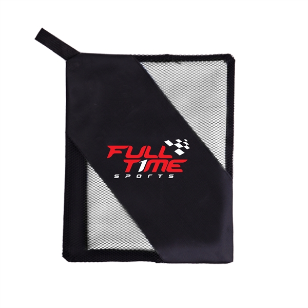 Custom Microfiber Beach Towel w/ Imprinted bag - Custom Microfiber Beach Towel w/ Imprinted bag - Image 1 of 5