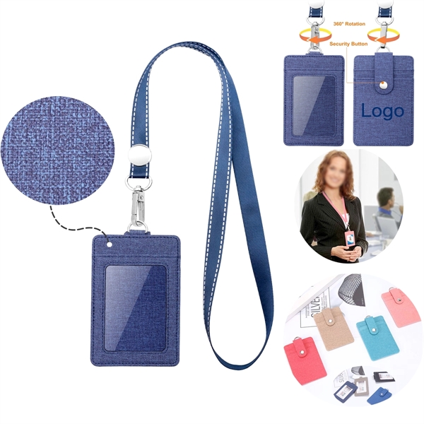 Work Badge Card Cover With Retractable Lanyard - Work Badge Card Cover With Retractable Lanyard - Image 0 of 3