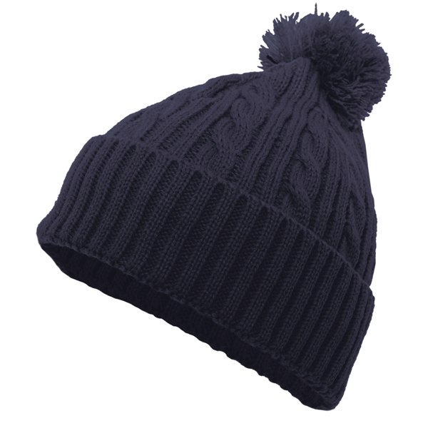Cable Knit Pom-Pom Beanie - Cable Knit Pom-Pom Beanie - Image 0 of 3