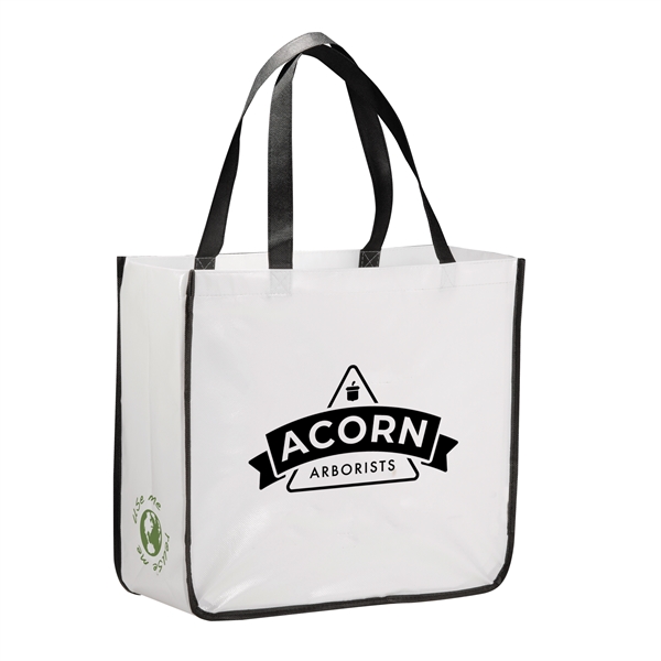 Gloss Laminated Non-Woven Shopper Tote - Gloss Laminated Non-Woven Shopper Tote - Image 0 of 4