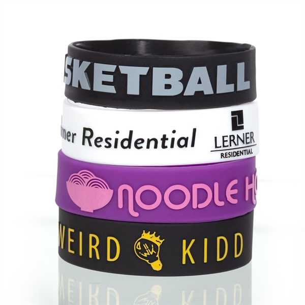 3/4" Rush Embossed Silicone Wristband with Imprint - 3/4" Rush Embossed Silicone Wristband with Imprint - Image 0 of 0