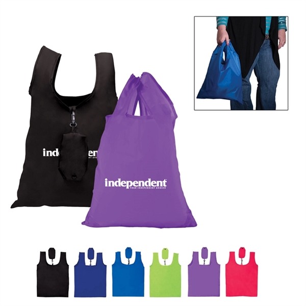 Polyester Folding Grocery Tote - Polyester Folding Grocery Tote - Image 0 of 6