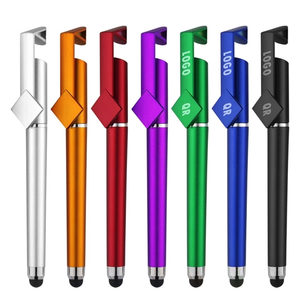 QR Code Stylus Gel Pen With Phone Stand - QR Code Stylus Gel Pen With Phone Stand - Image 0 of 3