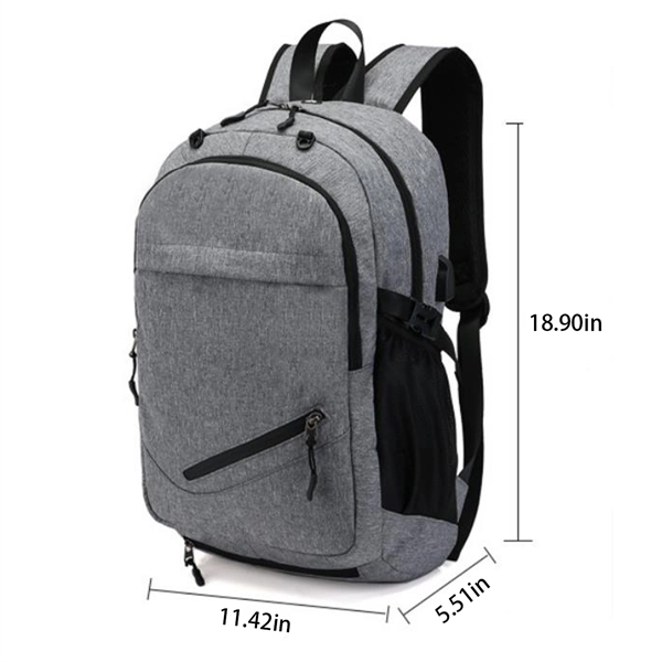 School Basketball Backpack With Usb Charging - School Basketball Backpack With Usb Charging - Image 2 of 2
