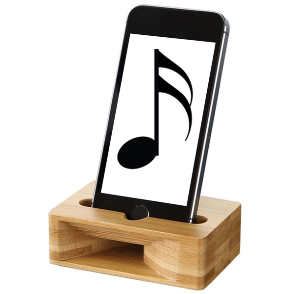 Wooden Sound Amplifier Cell Phone Stand Holder - Wooden Sound Amplifier Cell Phone Stand Holder - Image 3 of 5