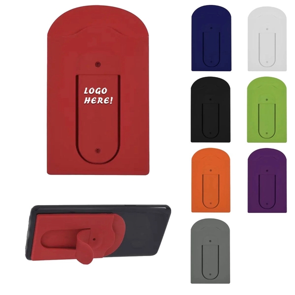 Silicone Vent Phone Wallet w/ Stand - Silicone Vent Phone Wallet w/ Stand - Image 0 of 10