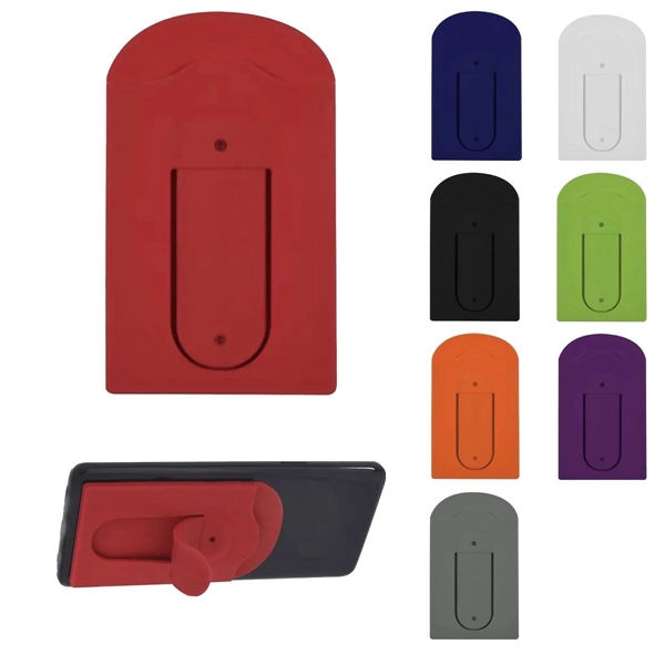 Silicone Vent Phone Wallet w/ Stand - Silicone Vent Phone Wallet w/ Stand - Image 1 of 10