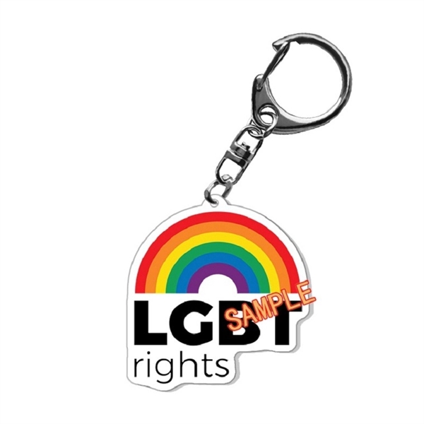 Gay Pride Awareness Rainbow Keychain - Gay Pride Awareness Rainbow Keychain - Image 1 of 4
